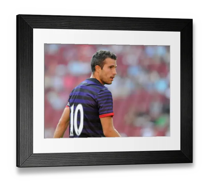 Framed Print : Robin van Persie in Action: Arsenal vs. FC Cologne, 2012 Framed Print : Robin van Persie in Action: Arsenal vs. FC Cologne, 2012