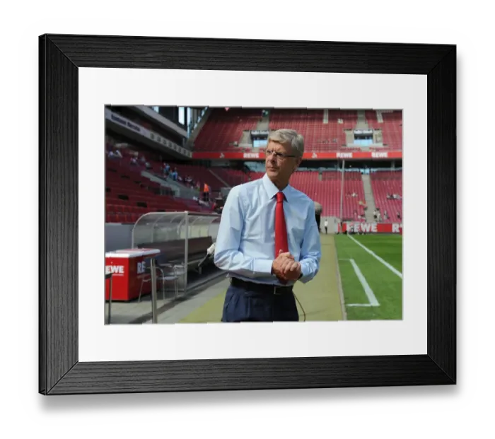 Framed Print : Arsene Wenger Leads Arsenal to a 4-0 Pre-Season Victory over Cologne