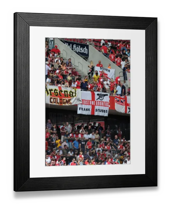 Framed Print : Arsenal Fans in Action during Cologne Pre-Season Friendly, 2012