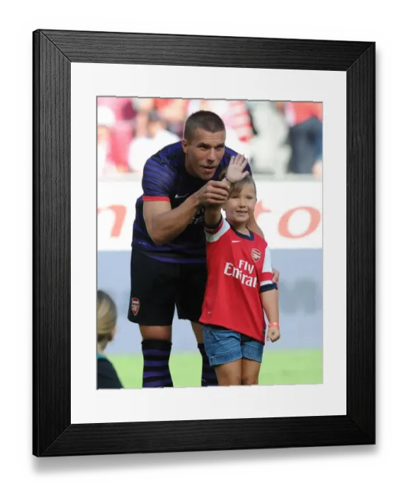 Framed Print : Lukas Podolski Prepares for Arsenal's Showdown Against Cologne, 2012