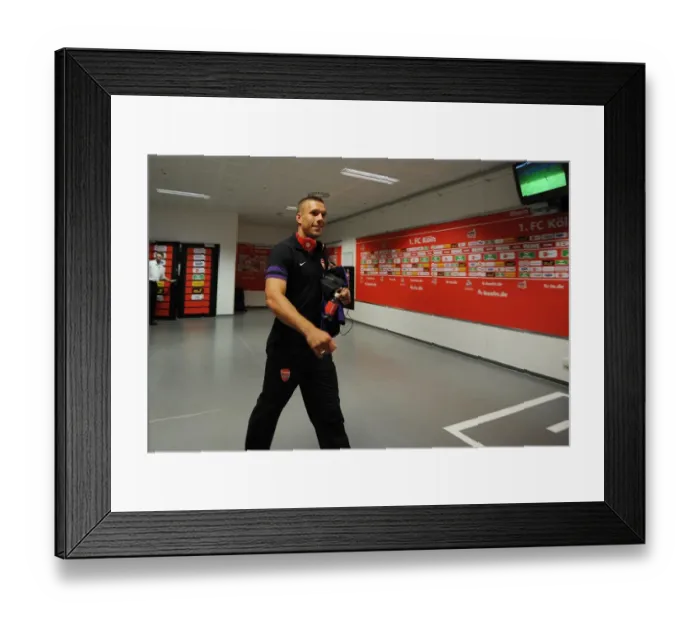 Framed Print : Lukas Podolski Pre-Season Training: Arsenal vs. FC Cologne (2012)