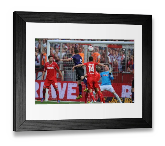 Framed Print : Arsenal's Thomas Vermaelen Scores First Goal Against FC Cologne in 2012-13 Pre-Season Friendly