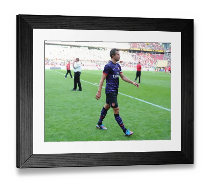 Framed Print : Robin van Persie: Post-Match Reflection at Cologne's Rhein Energie Stadium (August 2012)