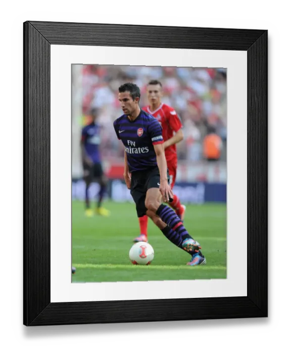Framed Print : Arsenal's Robin van Persie in Action: Pre-Season Clash against Cologne (2012)