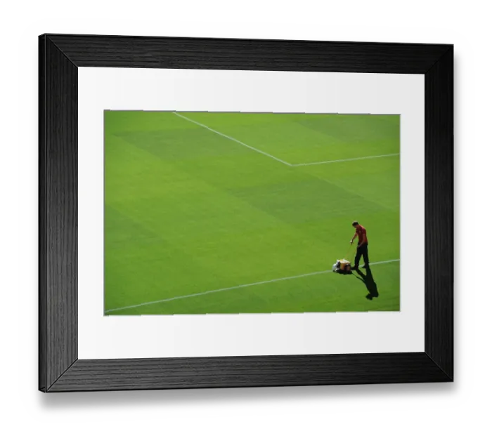 Framed Print : Emirates Stadium: Preparing the Battlefield for Arsenal's Premier League Clash