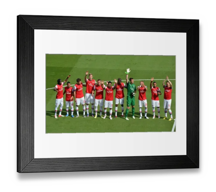 Framed Print : LONDON, ENGLAND - AUGUST 18: The Arsenal team line up before the Barclays Premier League match between Arsenal and Sunderland at Emirates Stadium on August 18, 2012 in London, England. : Arsenal Football Framed Print : LONDON, ENGLAND - AUGUST 18: The Arsenal team line up before the Barclays Premier League match between Arsenal and Sunderland at Emirates Stadium on August 18, 2012 in London, England. : Arsenal Football