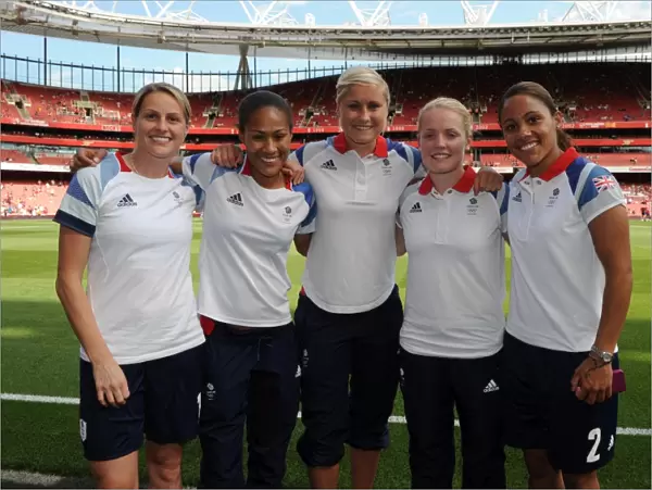 Arsenal Ladies (L-R) Kelly Smith, Rachel Yankey, Steph Houghton, Kim Little