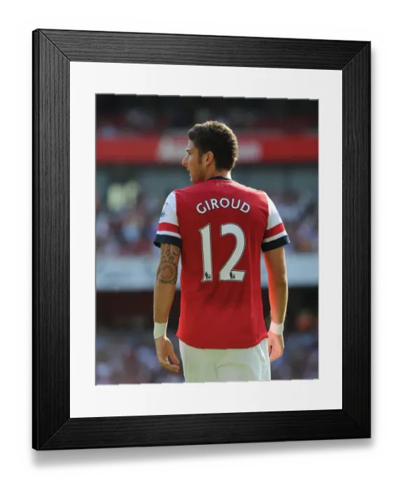 Framed Print : Olivier Giroud in Action: Arsenal vs Sunderland, Premier League 2012-13 Framed Print : Olivier Giroud in Action: Arsenal vs Sunderland, Premier League 2012-13