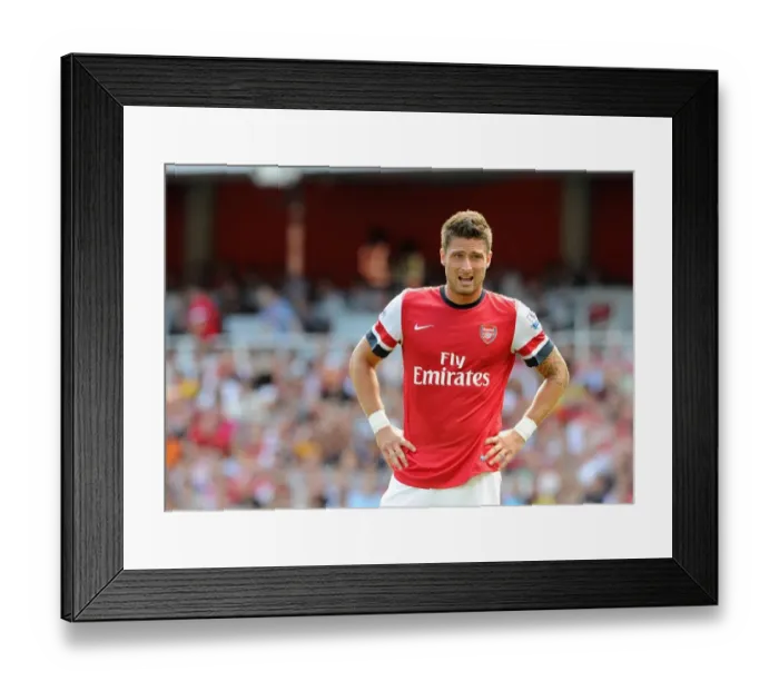 Framed Print : Olivier Giroud: In Action for Arsenal Against Sunderland, Premier League 2012-13