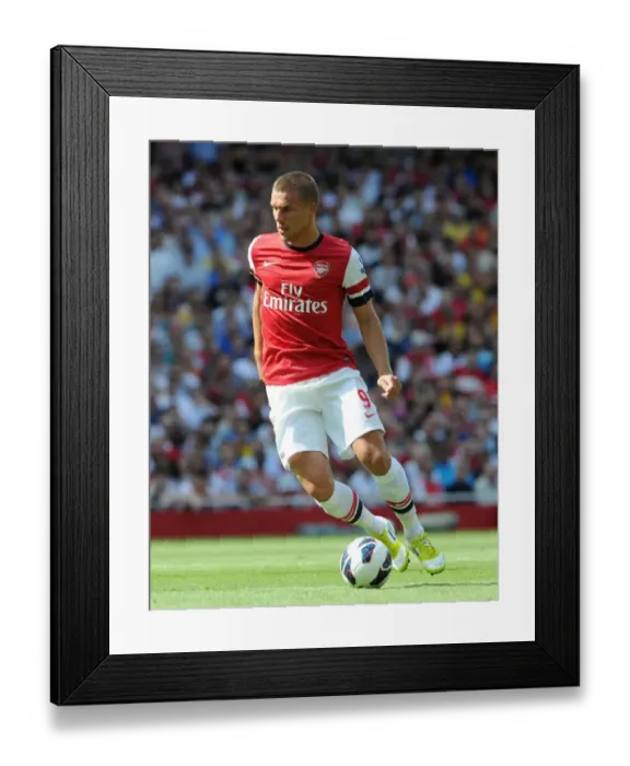 Framed Print : Lukas Podolski: In Action for Arsenal vs Sunderland, Premier League 2012-13 Framed Print : Lukas Podolski: In Action for Arsenal vs Sunderland, Premier League 2012-13