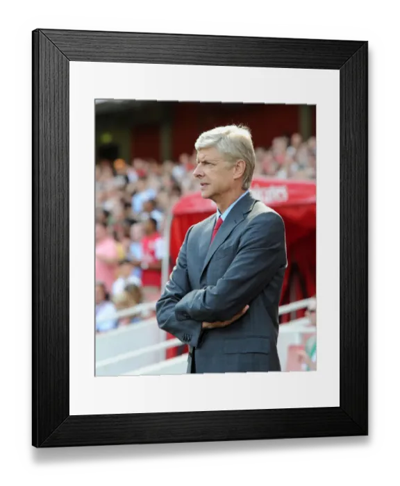 Framed Print : Arsene Wenger: Arsenal Manager at Emirates Stadium vs Sunderland (2012-13)