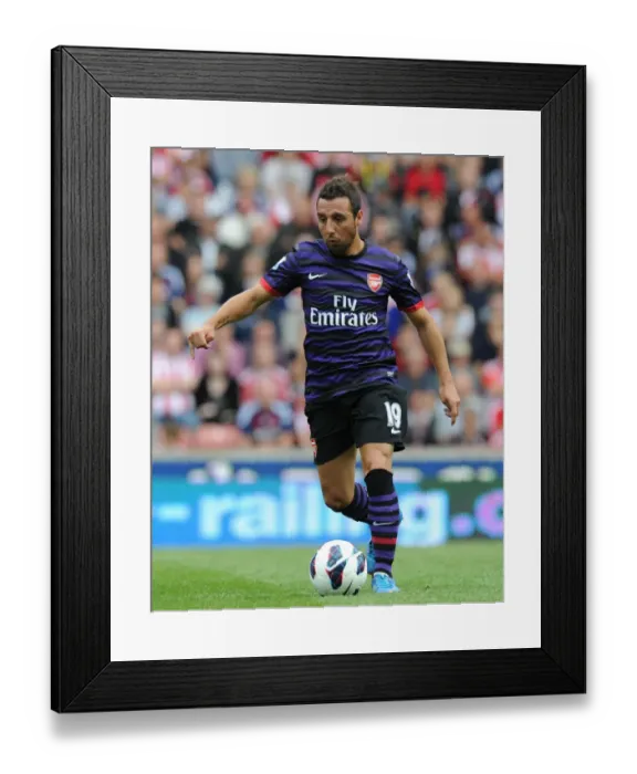 Framed Print : Santi Cazorla: In Action for Arsenal Against Stoke City, Premier League 2012-13