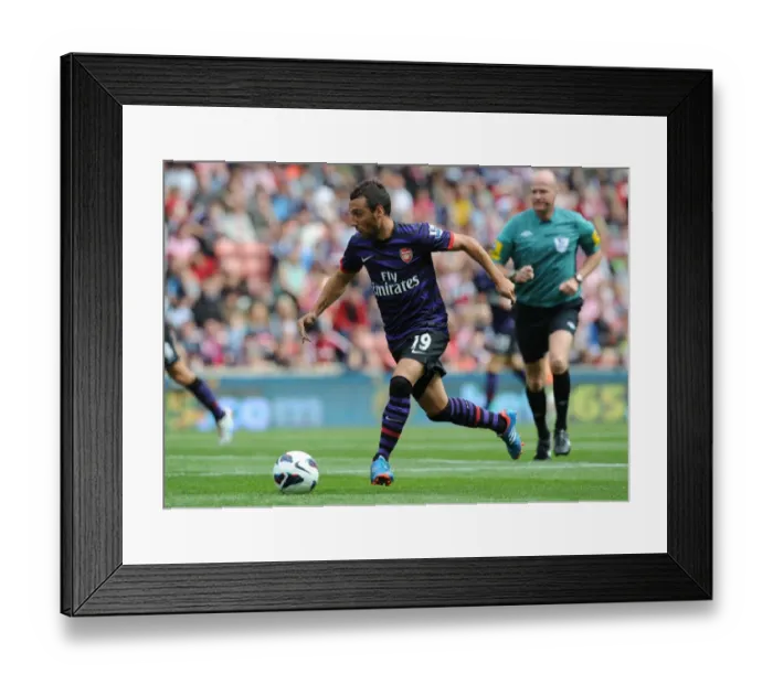 Framed Print : Santi Cazorla: Star Midfielder in Action for Arsenal vs Stoke City, Premier League 2012-13