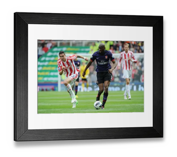 Framed Print : Abou Diaby Surges Past Geoff Cameron: Stoke City vs. Arsenal, 2012-13 Premier League Framed Print : Abou Diaby Surges Past Geoff Cameron: Stoke City vs. Arsenal, 2012-13 Premier League