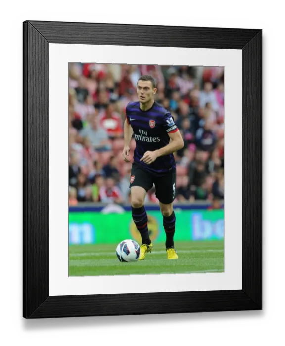 Framed Print : Thomas Vermaelen in Action: Arsenal vs Stoke City, Premier League 2012-13