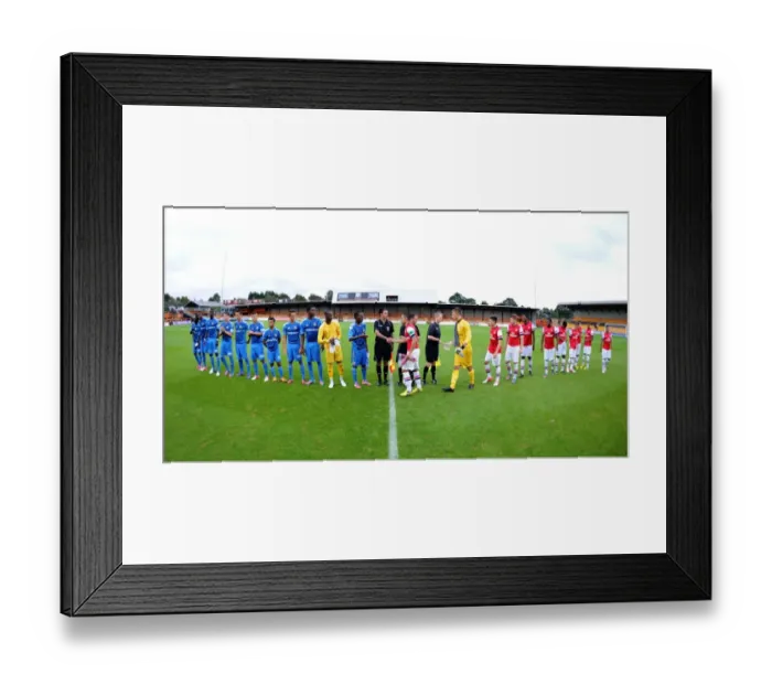 Framed Print : Arsenal vs. Marseille: NextGen Series Handshake Before Kick-off Framed Print : Arsenal vs. Marseille: NextGen Series Handshake Before Kick-off