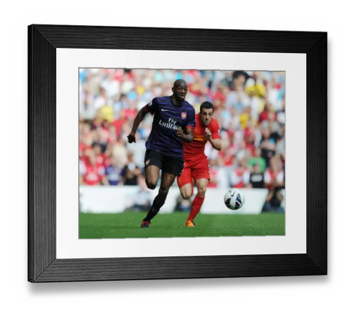 Framed Print : Abou Diaby in Action: Liverpool vs. Arsenal, Premier League 2012-13