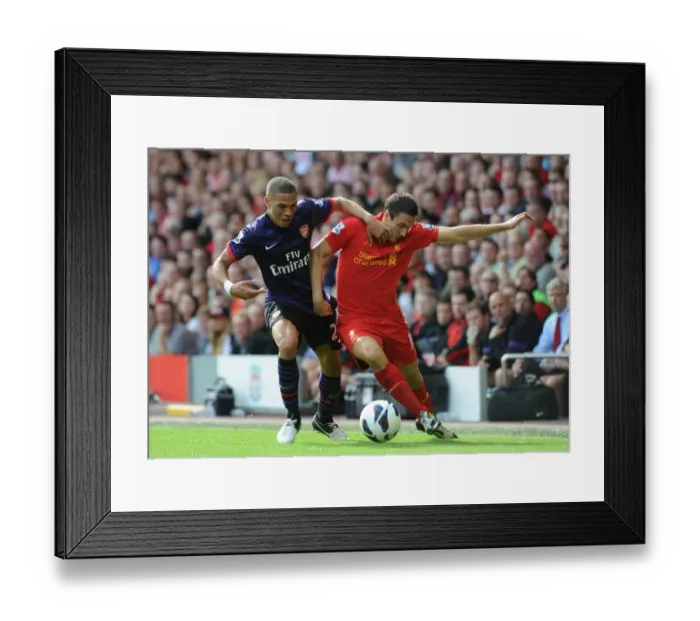 Framed Print : Clash of Wings: Gibbs vs Downing - Liverpool vs Arsenal, Premier League 2012-13 Framed Print : Clash of Wings: Gibbs vs Downing - Liverpool vs Arsenal, Premier League 2012-13
