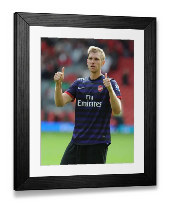 Framed Print : Per Mertesacker's Celebration: Liverpool vs. Arsenal, 2012-13 Premier League Framed Print : Per Mertesacker's Celebration: Liverpool vs. Arsenal, 2012-13 Premier League
