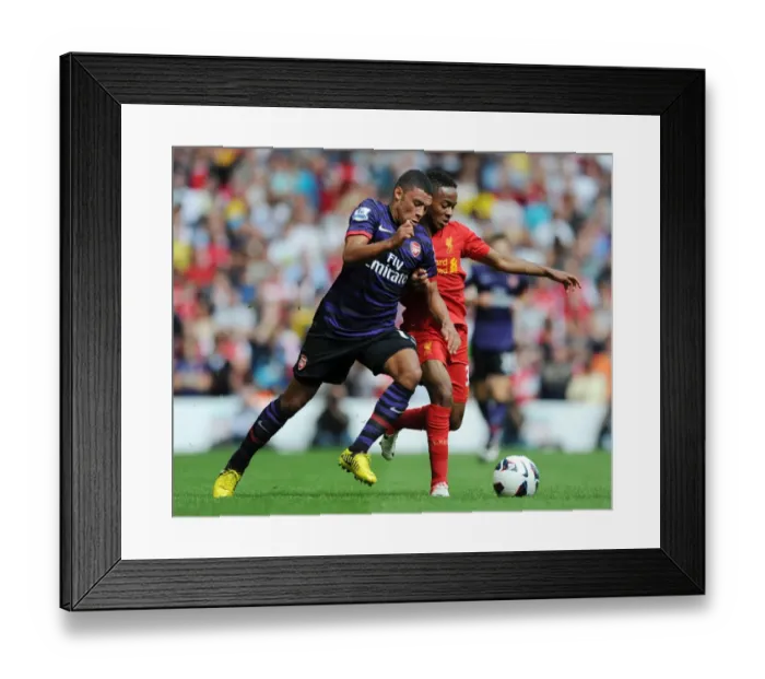 Framed Print : Clash of Titans: Liverpool vs. Arsenal - Oxlade-Chamberlain vs. Sterling (2012-13) Framed Print : Clash of Titans: Liverpool vs. Arsenal - Oxlade-Chamberlain vs. Sterling (2012-13)