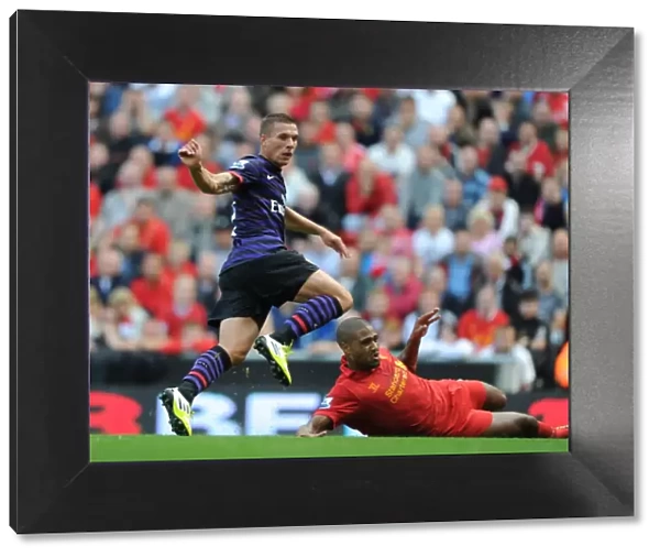 Lukas Podolski Scores First Goal: Liverpool vs. Arsenal, Premier League 2012-13