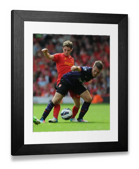 Framed Print : Clash of Midfield Titans: Ramsey vs. Allen (Liverpool vs. Arsenal, 2012-13) Framed Print : Clash of Midfield Titans: Ramsey vs. Allen (Liverpool vs. Arsenal, 2012-13)