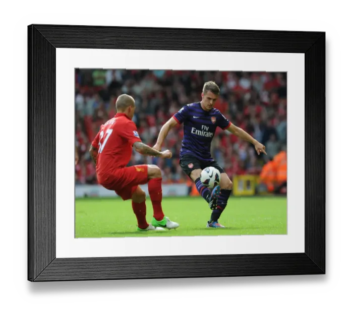 Framed Print : Clash of Titans: Ramsey vs. Skrtel - Liverpool vs. Arsenal, Premier League 2012-13 Framed Print : Clash of Titans: Ramsey vs. Skrtel - Liverpool vs. Arsenal, Premier League 2012-13