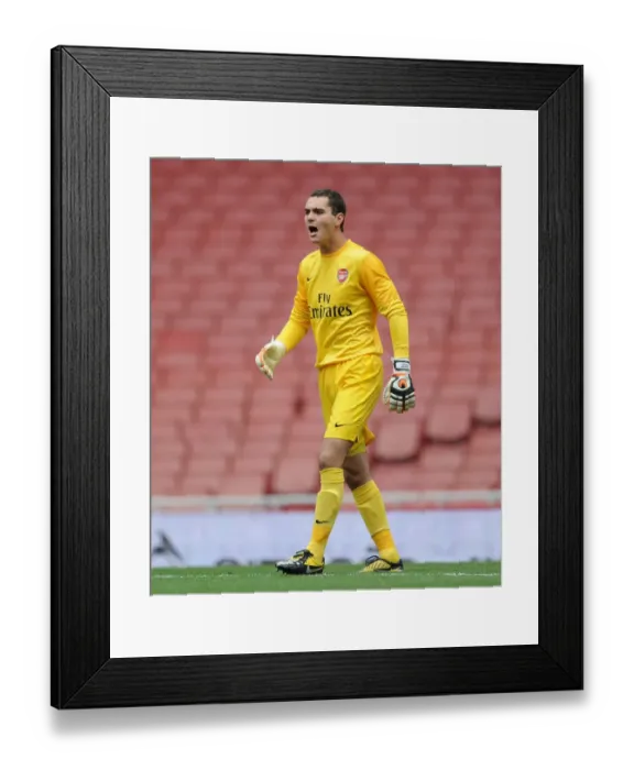 Framed Print : James Shea's Debut Shine: Arsenal U21s vs Blackburn Rovers U21s (2012-13) - Arsenal's Young Goalkeeper Stands Out at Emirates Stadium