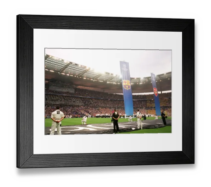 Framed Print : Champions League Final: Barcelona vs. Arsenal (2006) - The Pre-Match Ceremony (Arsenal's Perspective)