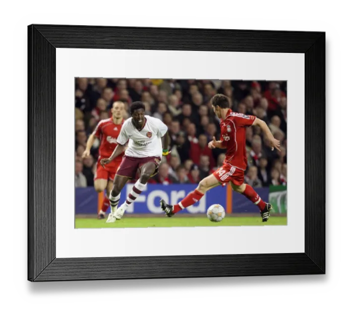 Framed Print : Emmanuel Adebayor (Arsenal) Xabi Alonso (Liverpool) Framed Print : Emmanuel Adebayor (Arsenal) Xabi Alonso (Liverpool)