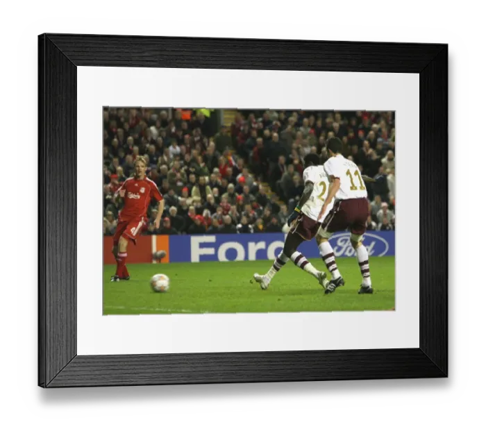 Framed Print : Emmanuel Adebayor scores Arsenals 2nd goal Framed Print : Emmanuel Adebayor scores Arsenals 2nd goal