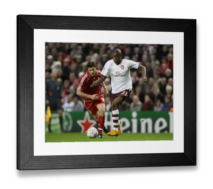 Framed Print : Abou Diaby (Arsenal) Xabi Alonso (Liverpool) Framed Print : Abou Diaby (Arsenal) Xabi Alonso (Liverpool)