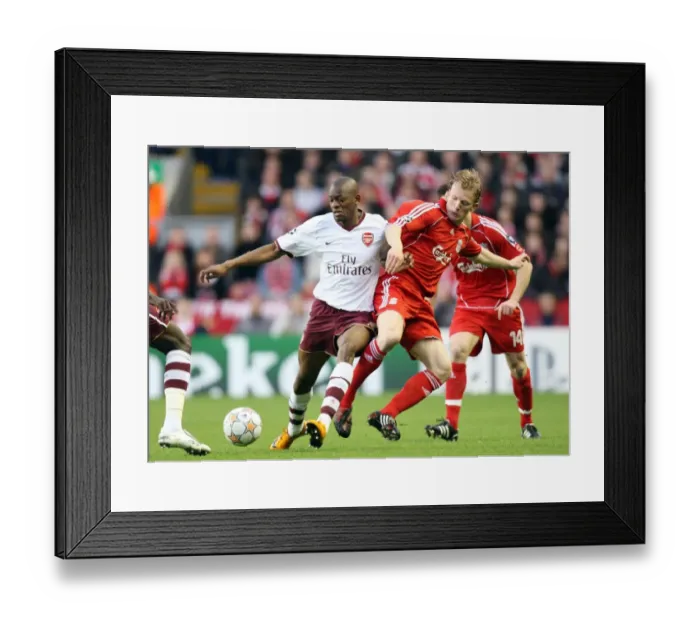 Framed Print : Clash of Stars: Diaby vs. Kuyt in the Intense Liverpool vs. Arsenal UEFA Champions League Quarterfinal (4:2 in favor of Liverpool) Framed Print : Clash of Stars: Diaby vs. Kuyt in the Intense Liverpool vs. Arsenal UEFA Champions League Quarterfinal (4:2 in favor of Liverpool)