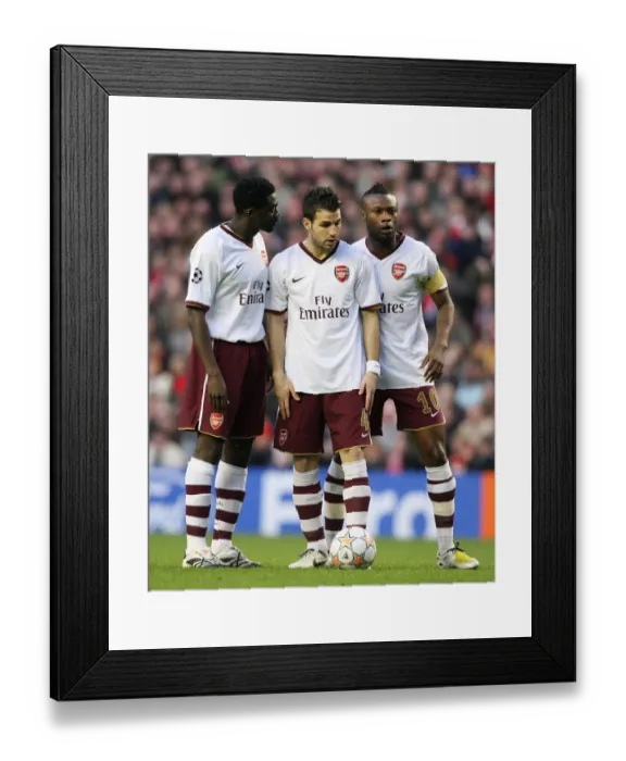 Framed Print : Kolo Toure, Cesc Fabregas and William Gallas (Arsenal)
