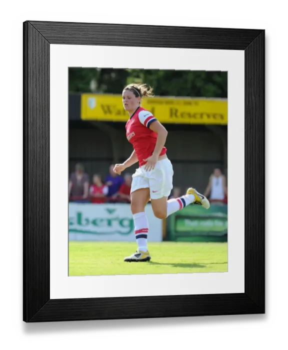 Framed Print : Arsenal's Jennifer Beattie in Action against Lincoln Ladies in FA WSL Match