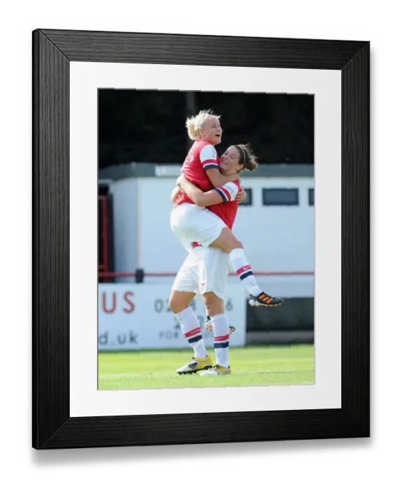Framed Print : Arsenal Ladies Take the Lead: Beattie and Houghton Celebrate First Goal vs. Lincoln Ladies (FA WSL 2012) Framed Print : Arsenal Ladies Take the Lead: Beattie and Houghton Celebrate First Goal vs. Lincoln Ladies (FA WSL 2012)