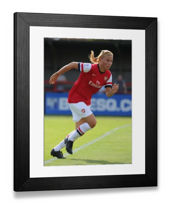 Framed Print : Arsenal's Gilly Flaherty in Action against Lincoln Ladies in FA WSL Match
