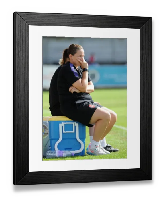 Framed Print : Laura Harvey: Leading Arsenal in FA WSL Clash Against Lincoln