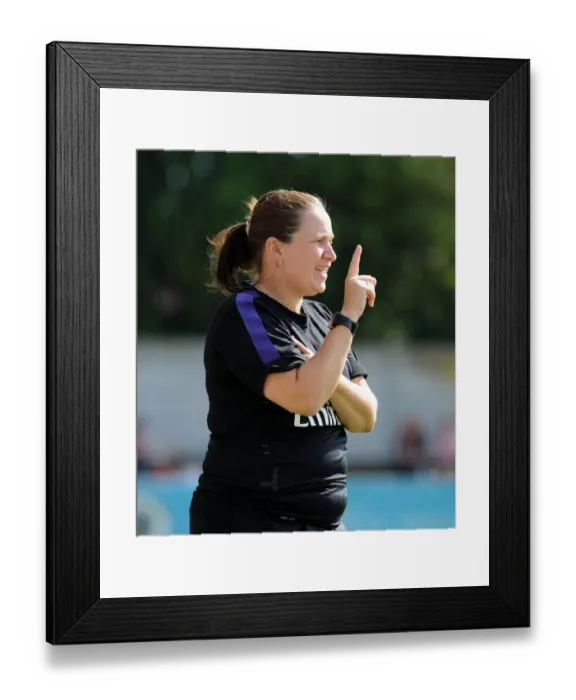 Framed Print : Laura Harvey Leads Arsenal in FA WSL Clash against Lincoln