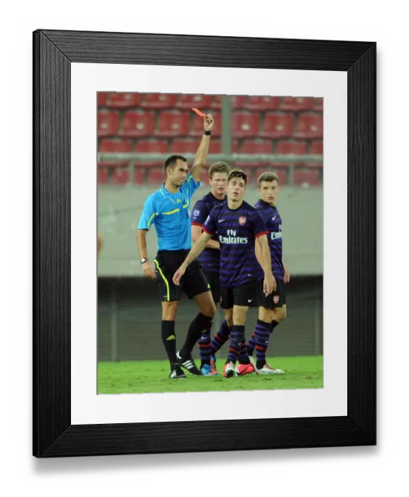 Framed Print : Hector Bellerin's Red Card: Olympiacos vs. Arsenal, NextGen Series, Athens 2012