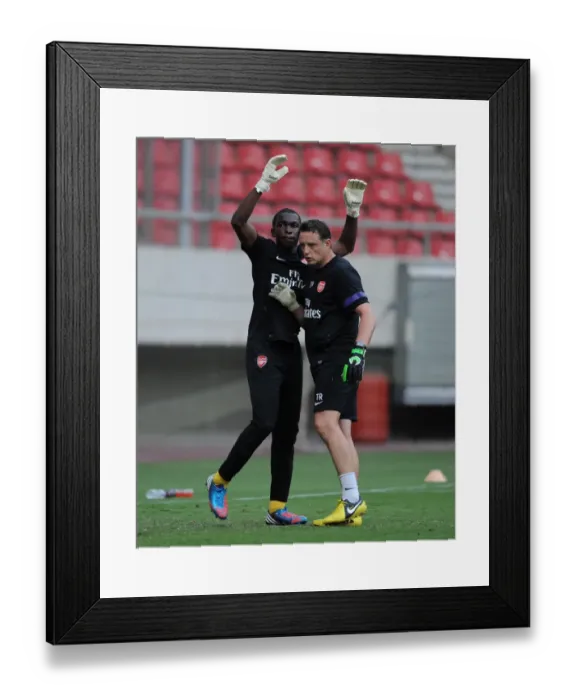 Framed Print : Arsenal U19s Tame Olympiacos U19s: Reice Charles-Cook and Tony Roberts Shine