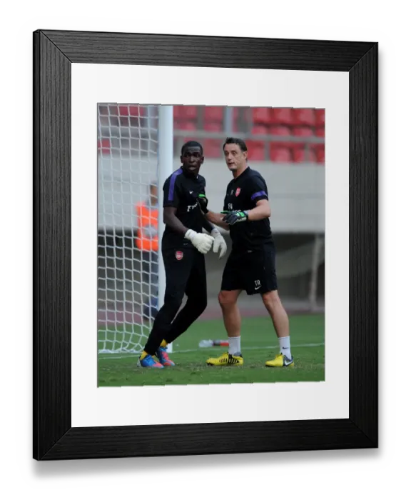 Framed Print : Reice Charles-Cook and Tony Roberts (Arsenal). Olympiacos U19 2: 0 Arsenal U19 Framed Print : Reice Charles-Cook and Tony Roberts (Arsenal). Olympiacos U19 2: 0 Arsenal U19