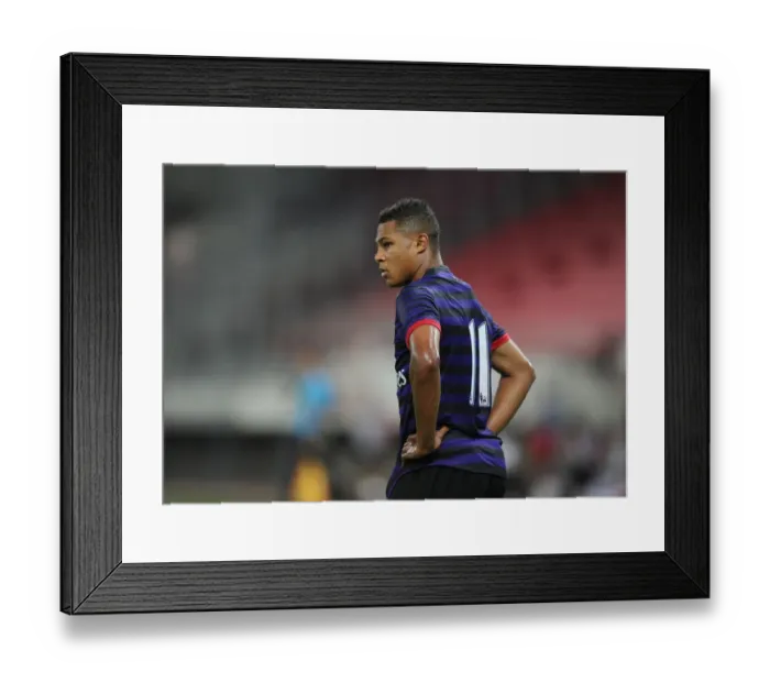 Framed Print : Serge Gnabry Shines in Olympiacos vs. Arsenal NextGen Series Match