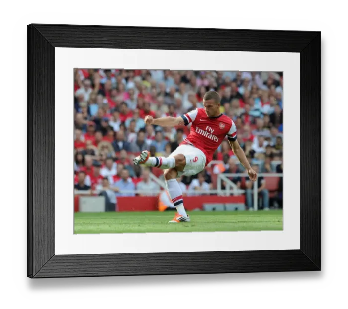 Framed Print : Lukas Podolski's Stunning Free-Kick: Arsenal Crushes Southampton 6-1 (2012-13 Premier League) Framed Print : Lukas Podolski's Stunning Free-Kick: Arsenal Crushes Southampton 6-1 (2012-13 Premier League)
