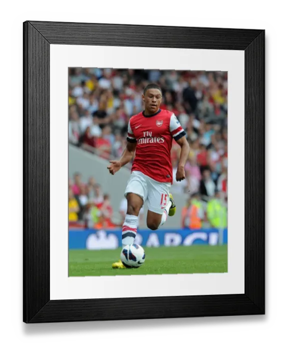 Framed Print : Alex Oxlade-Chamberlain (Arsenal). Arsenal 6: 1 Southampton. Barclays Premier League