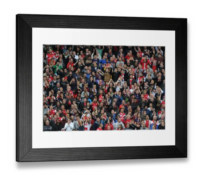Framed Print : Arsenal Fans at Manchester City: Premier League Showdown (2012-13) Framed Print : Arsenal Fans at Manchester City: Premier League Showdown (2012-13)