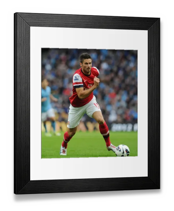 Framed Print : Olivier Giroud vs. Manchester City: A Premier League Battle (2012-13) Framed Print : Olivier Giroud vs. Manchester City: A Premier League Battle (2012-13)