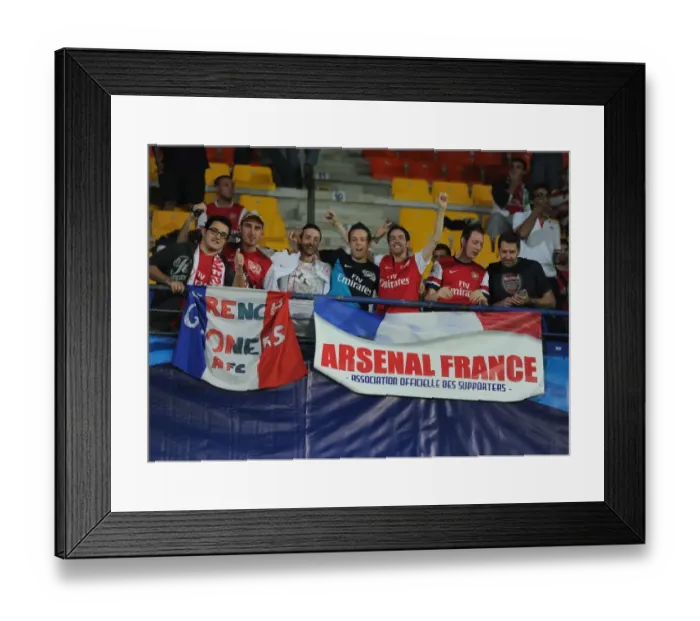 Framed Print : Arsenal Fans Gather Before Montpellier Clash in UEFA Champions League (2012-13) Framed Print : Arsenal Fans Gather Before Montpellier Clash in UEFA Champions League (2012-13)