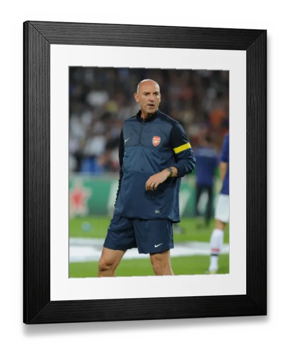 Framed Print : Steve Bould: Arsenal's Assistant Manager Gears Up for Montpellier Clash (2012-13)