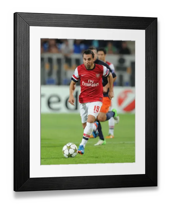 Framed Print : Santi Cazorla: Montpellier v Arsenal, 2012-13 UEFA Champions League